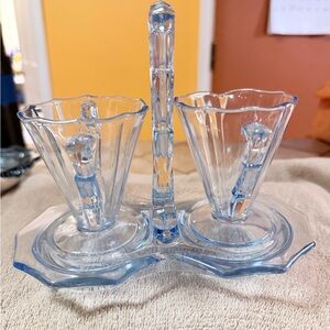 Cambridge Glass Co “Decagon” Trio